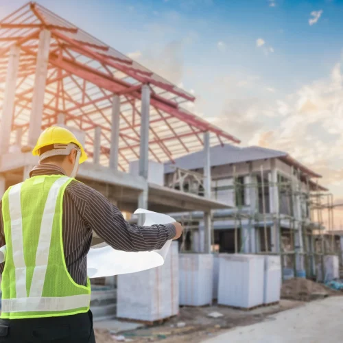 man standing at construction company site